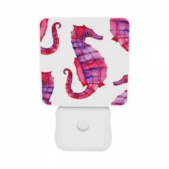 Night Light Set Of 2, A Collection Of Red And Blue Sea Horse Paintings. -Cute Night Light Shop cbcd54fdfaa756fae6b17f315e355315fe63ee7f
