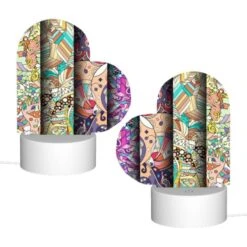 Love Acrylic Night Light, Three Colorful And Intricate Designs Are Displayed Side By Side. -Cute Night Light Shop cbf3426db2285ece179ad2d4a3b70c719084d67f