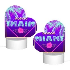 Love Acrylic Night Light, A Colorful Sign That Says "Beach Miami.". 3 Love Acrylic Night Light, A Colorful Sign That Says "Beach Miami.". -Cute Night Light Shop cc1b28742af159eada35ac80111ea79a813cf963