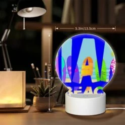 Round Acrylic Night Light, A Colorful Sign That Says Miami Beach. 7 Round Acrylic Night Light, A Colorful Sign That Says Miami Beach. -Cute Night Light Shop cc2e60efbf6b8083e77b94435d2d7a0bcae4f636
