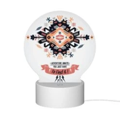Round Acrylic Night Light, A Colorful Design With The Words "Adventure Awaits You Just Have To Find It!" -Cute Night Light Shop cc60b3d95b9fe519be97b9bfa512c0e867b0fab6