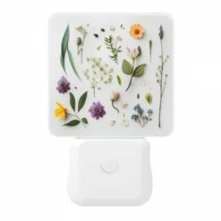 Night Light, A Collection Of Flowers And Leaves On A White Background. -Cute Night Light Shop ccfa6f827adc16c3db649af927eae825369ded86