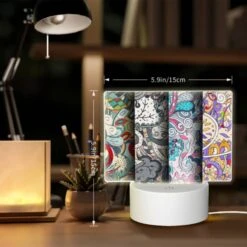 Rectangular Acrylic Night Light, Three Colorful Artworks Are Displayed Side By Side. -Cute Night Light Shop cd37977f8baa607be274a8bd652b9a3d3de76edb