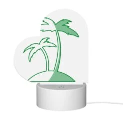Love Acrylic Night Light, A Green Palm Tree With Two Trunks. -Cute Night Light Shop cd41f7f104b2254c52b7b1e336638a13d84f9f46