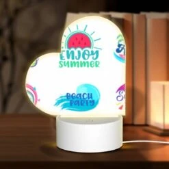 Love Acrylic Night Light, Six Different Colored Beach Party Signs.
