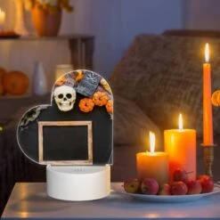 Love Acrylic Night Light, A Black Frame With A Skull And Pumpkins In The Background. 8 Love Acrylic Night Light, A Black Frame With A Skull And Pumpkins In The Background. -Cute Night Light Shop cdf08c737c9744ff4d61ed59c466890c36e64d5e