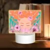 Rectangular Acrylic Night Light, A Woman With Red Hair Is Surrounded By Flowers. -Cute Night Light Shop ce1b671a531d7b1d75bb724c129d9020a4ae70f6