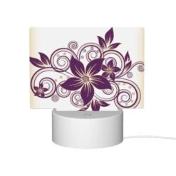 Rectangular Acrylic Night Light, A Purple Flower With A Gold Swirl Around It. 11 Rectangular Acrylic Night Light, A Purple Flower With A Gold Swirl Around It. -Cute Night Light Shop ce3aebf70da9f9351750f992bfef492dbef6053a