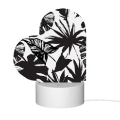 Love Acrylic Night Light, A Black And White Image Of A Butterfly Surrounded By Leaves. -Cute Night Light Shop cff2ea1c7c074412f982ffb1f80b553c94b11d30