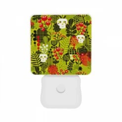 Night Light Set Of 2, A Colorful And Vibrant Design Featuring A Skull And A Flower. -Cute Night Light Shop d091484d136b559b967e17408cc7db63216f7bf1