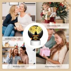 Round Acrylic Night Light, A Poster Advertising A Halloween Dance Party. -Cute Night Light Shop d15453a48f03e802dab5bac9a2da9314af522222