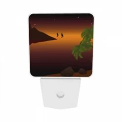 Night Light Set Of 2, A Sunset Scene With A Sailboat On The Water And Palm Trees In The Background. -Cute Night Light Shop d155023fa47675948ee40d36afac29aec0ce0a00