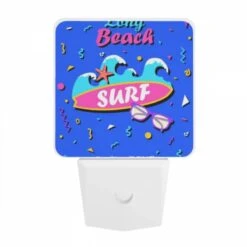 Night Light, A Colorful Surfing Zone Sign With A Pink And Blue Background. -Cute Night Light Shop d292769a044c254d792106bb72580e808d7336e4