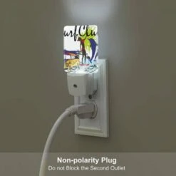 Night Light, A Woman Is Surfing On A Surfboard In Front Of A Yellow And Blue Van. -Cute Night Light Shop d37280d07aaff17176527f716a6870c411fadc20