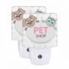 Night Light Set Of 2, A Pink Sign With A Cat And A Dog On It. -Cute Night Light Shop d3fb6d9a335ca558b09e7dfb860baf6a256f1b69