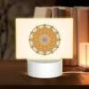 Rectangular Acrylic Night Light, A Colorful Flower Design Is Displayed On A Yellow Background. -Cute Night Light Shop d41643d3e6b1657cd5934f380bc72278d47e5979