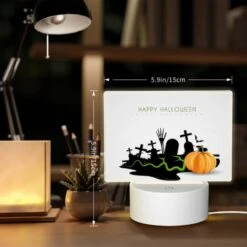 Rectangular Acrylic Night Light, A Halloween Poster With A Pumpkin And A Cross. -Cute Night Light Shop d64f6a52ce11f69afeb828e042e3d5bd8675e36b