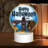 Round Acrylic Night Light, A Halloween Poster With A Witch -Cute Night Light Shop d76f3e804a02e7975b34cd0fc075476aa0385a33