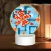 Round Acrylic Night Light, A Red Flower With White Polka Dots Is Surrounded By Other Flowers. -Cute Night Light Shop d85872fa5b97cc45ecdff3fc49ddd0a888790eba