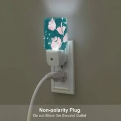 Night Light Set Of 2, A Pink Flower With A Yellow Center Is Blooming. -Cute Night Light Shop d8605e582e4c1a671a753bd7d3b29a81a2727273