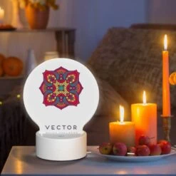 Round Acrylic Night Light, A Colorful Round Ornament With A Design On It. -Cute Night Light Shop d88f2e3cbe4686a6b399c18bcbd0cd12084aacb6