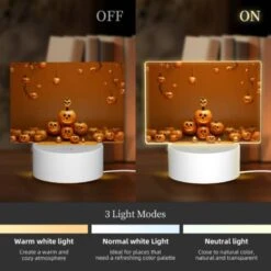 Rectangular Acrylic Night Light, A Bunch Of Pumpkins Are Hanging From Strings 4 Rectangular Acrylic Night Light, A Bunch Of Pumpkins Are Hanging From Strings -Cute Night Light Shop d8d8ed4e6519234910e3fe04e53f774dc90a226d
