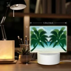Rectangular Acrylic Night Light, Two Palm Trees Are On The Beach -Cute Night Light Shop d9809969bbfa7e84966b3c3745ea28697d99bc1d