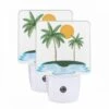 Night Light Set Of 2, A Sunny Day At The Beach With Two Palm Trees. -Cute Night Light Shop d9e598e08d3853c0117c322f2a34a6fd5fdbb079