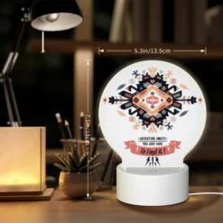 Round Acrylic Night Light, A Colorful Design With The Words "Adventure Awaits You Just Have To Find It!" -Cute Night Light Shop da174dbd709e116f9f2d21bffe219af7ad2f32d2