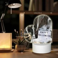 Love Acrylic Night Light, A Skeleton And A Pumpkin Are Placed Next To A Sign That Reads "Happy Halloween." 7 Love Acrylic Night Light, A Skeleton And A Pumpkin Are Placed Next To A Sign That Reads "Happy Halloween." -Cute Night Light Shop da2a0ed1241e799b02a59fdb823e56e8c4ed7088