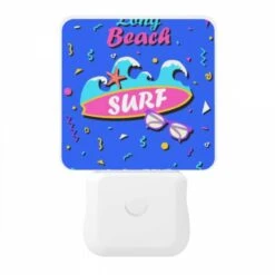 Night Light, A Colorful Surfing Zone Sign With A Pink And Blue Background. -Cute Night Light Shop da6c73436f37da747eead16da9fab41ce748bd61