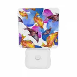 Night Light Set Of 2, A Painting Of Fish In A Blue And Pink Water. -Cute Night Light Shop da8f885c5f7f88571fe999f48b85cf854f7c546b