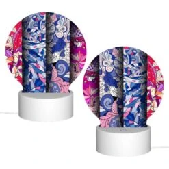 Round Acrylic Night Light, Three Different Colored Designs Of Flowers. -Cute Night Light Shop db255bae28cd7d5467e81e4b5cda1be0f5d17162