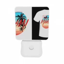 Night Light Set Of 2, A White Shirt With The Word Miami On It. -Cute Night Light Shop dba2edccc7ad80b195b159d6e516730e186e319b