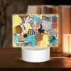 Rectangular Acrylic Night Light, A Pattern Of Flowers And Birds With Glasses. -Cute Night Light Shop dbcb246dbc87850cf7a6e223694a494fa4fb7902