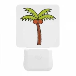 Night Light, A Cartoon Drawing Of A Palm Tree With Two Orange Fruits On Top. -Cute Night Light Shop dc689190ac202fad47e737f9788b274e7918f1e9