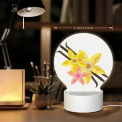 Round Acrylic Night Light, A Yellow Flower With A Pink Center Is Surrounded By Other Yellow Flowers. 7 Round Acrylic Night Light, A Yellow Flower With A Pink Center Is Surrounded By Other Yellow Flowers. -Cute Night Light Shop dd524d9cb7256a0f05bb702623e07ab26bfdf651