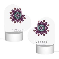 Love Acrylic Night Light, A Round Ornament With A Purple And Green Design. -Cute Night Light Shop dd77ce5526f5d0ed5d5284f78eb72490d02da22c