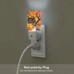 Night Light, A Halloween Poster With A Tree And A Pumpkin. -Cute Night Light Shop dd838c76cbb091c54628251eef61d68beb6ebc0d