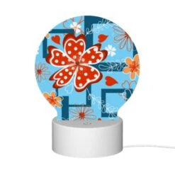 Round Acrylic Night Light, A Red Flower With White Polka Dots Is Surrounded By Other Flowers. 11 Round Acrylic Night Light, A Red Flower With White Polka Dots Is Surrounded By Other Flowers. -Cute Night Light Shop decc30367f5dfbff85b6bcc8b896ea3215d2926c