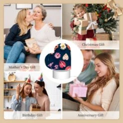 Love Acrylic Night Light, A Variety Of Flowers Are Displayed On A Black Background. -Cute Night Light Shop df43d2fbf313b8a7e7b7898497bbc873b7e96e23