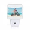 Night Light, A Woman Is Sitting On A Motorcycle With A Surfboard On The Back. -Cute Night Light Shop df49aedba6044662e8416d77740670663d88b05c