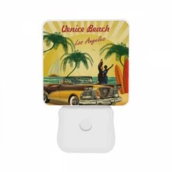 Night Light Set Of 2, A Colorful Advertisement For Venice Beach -Cute Night Light Shop df814e642e7075d9102fbef21c53dddee60475e5