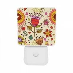 Night Light Set Of 2, A Colorful Flower With A Red Center Is Surrounded By Other Flowers And Hearts. 9 Night Light Set Of 2, A Colorful Flower With A Red Center Is Surrounded By Other Flowers And Hearts. -Cute Night Light Shop e0444cf817be42f21ad14544b0d9e829a1d79e6d