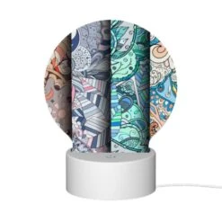 Round Acrylic Night Light, Three Different Colored Paintings Of Flowers. -Cute Night Light Shop e0a5d66df70d6ee03cda9beac05c7f738935d1e2