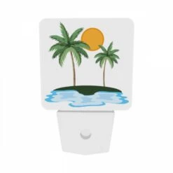 Night Light Set Of 2, A Sunny Day At The Beach With Two Palm Trees. -Cute Night Light Shop e0cd085364e22759ddfece8f278750909ff24015