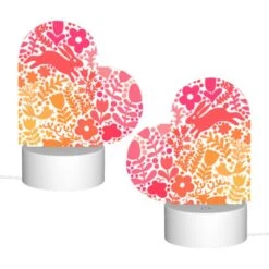 Love Acrylic Night Light, A Colorful Floral Pattern With A Bunny In The Middle. -Cute Night Light Shop e104672d5a8b9c76b8557afcc3dc5d643a151763