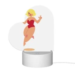 Love Acrylic Night Light, A Cartoon Woman Wearing A Red Bikini And A Red Wig Is Jumping In The Air. 11 Love Acrylic Night Light, A Cartoon Woman Wearing A Red Bikini And A Red Wig Is Jumping In The Air. -Cute Night Light Shop e1aa31ae968375cf8ce62fb971ad28a91f974801