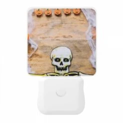 Night Light, A Skeleton Is Surrounded By Pumpkins And Spiders. -Cute Night Light Shop e24ba52f9c607514697b26c0398c8e0be8b9cb18