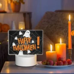 Rectangular Acrylic Night Light, A Spider Web With Ghost And Bats On It. 8 Rectangular Acrylic Night Light, A Spider Web With Ghost And Bats On It. -Cute Night Light Shop e2fb29a5e4310c316ffe84adc128771c38a14fed